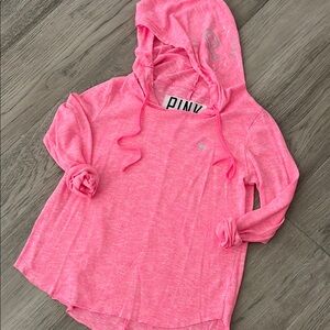 VS Pink Hooded Lightweight Sweatshirt